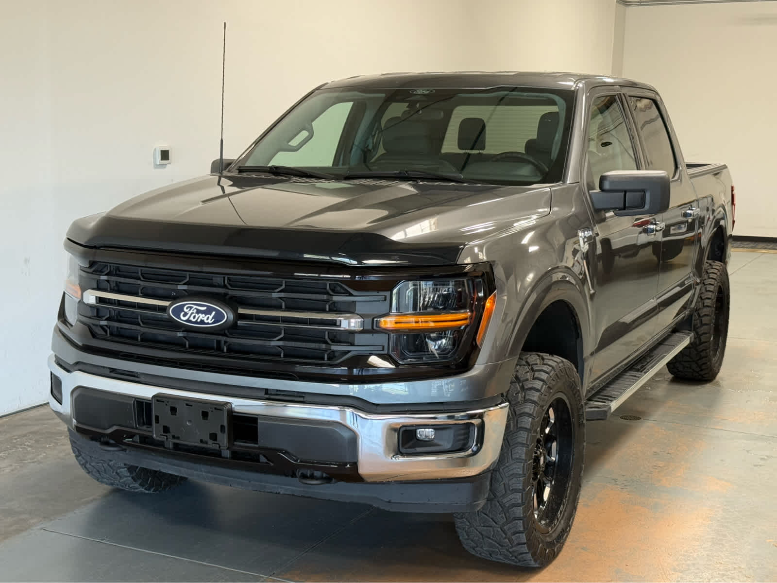 2025 Ford F-150 XLT in Gray/Gray — front three-quarter view