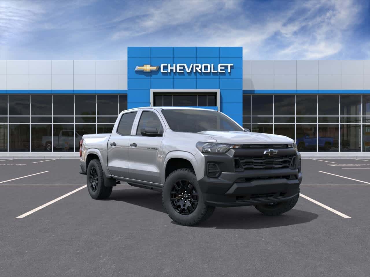 2026 Chevrolet Colorado WT in Sterling Gray Metallic — front three-quarter view