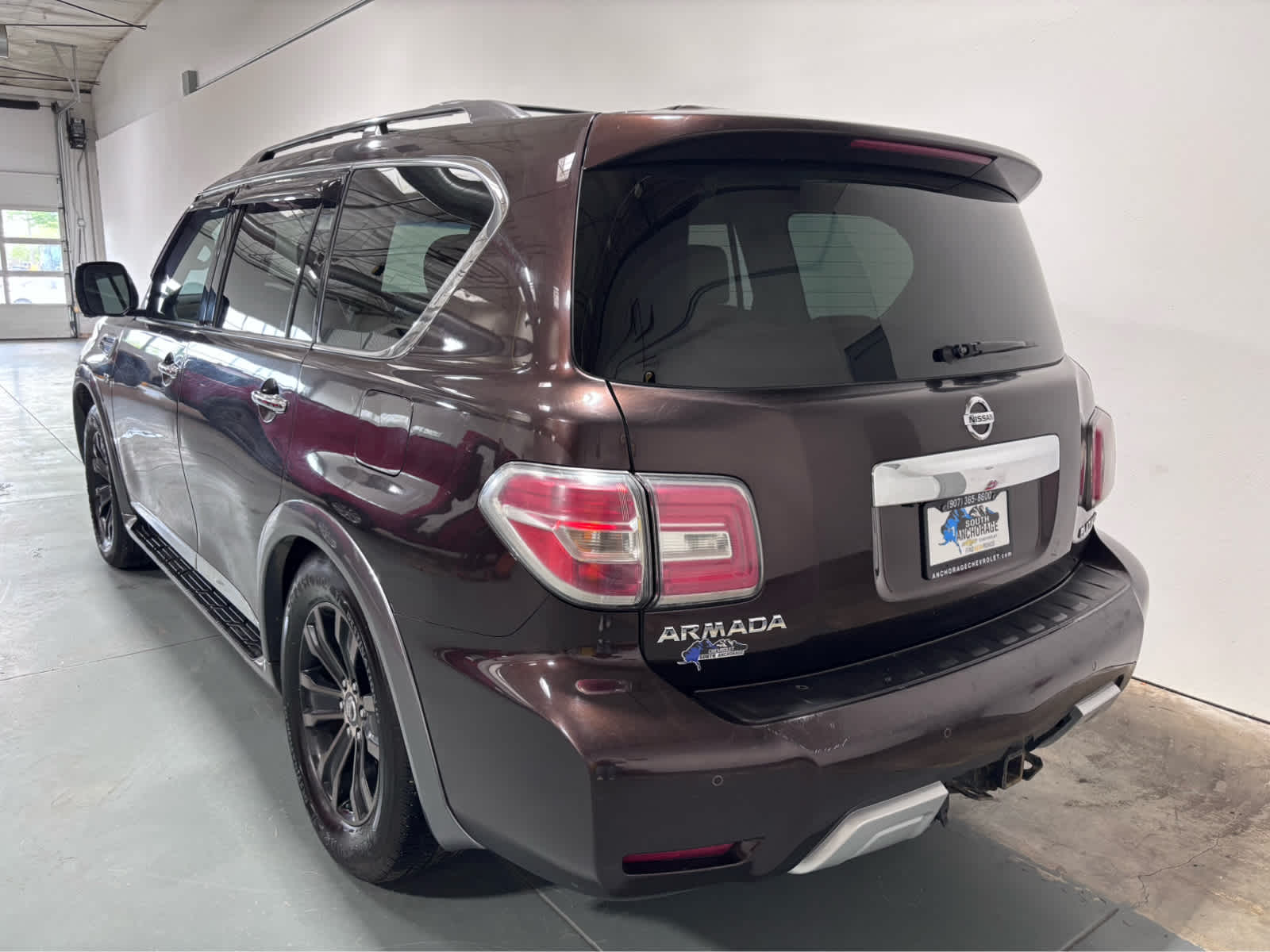 2017 Nissan Armada — rear three-quarter view