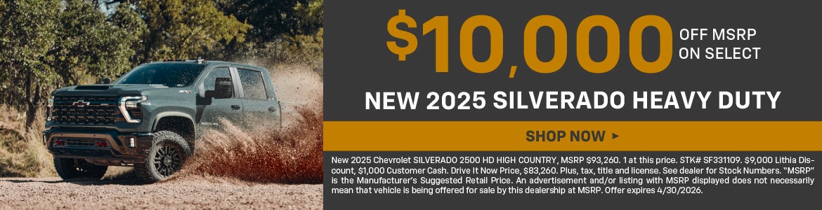 $10000 off Silverado Heavy Duty